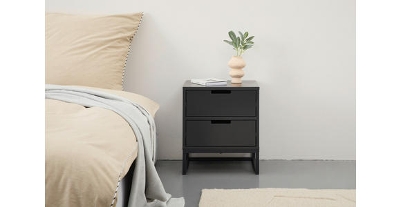 NACHTSCHRANK 47,6/53,1/40 cm  - Anthrazit/Schwarz, Design, Holzwerkstoff/Metall (47,6/53,1/40cm) - Novel