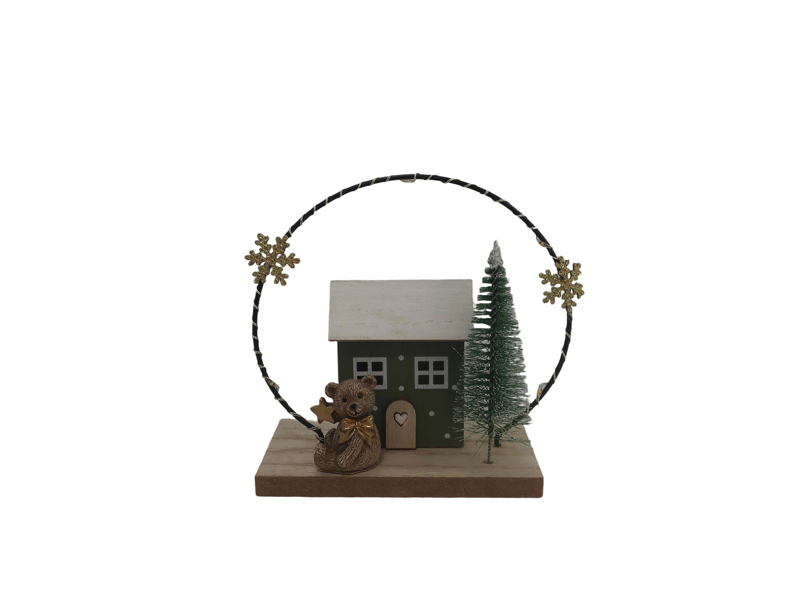 KARÁCSONYI FIGURA - barna/fekete, Lifestyle, műanyag/faalapú anyag (15/13/6cm) - X-Mas