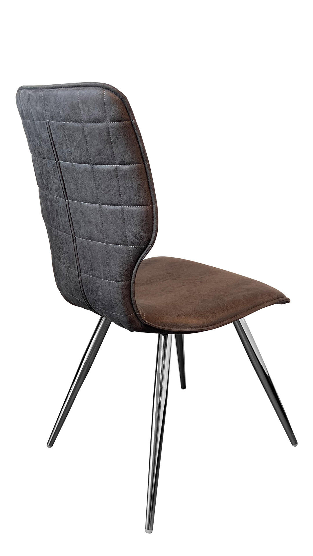 STOLICA tamno siva metal, tekstil - tamno siva/boje kroma, Design, metal/tekstil (48/92/60cm) - Novel