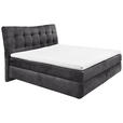 BOXSPRINGBETT 180/200 cm  in Grau  - Schwarz/Grau, Basics, Holzwerkstoff/Kunststoff (180/200cm) - Esposa