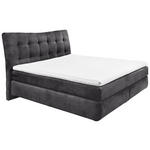 BOXSPRINGBETT 180/200 cm  in Grau  - Schwarz/Grau, Basics, Holzwerkstoff/Kunststoff (180/200cm) - Esposa