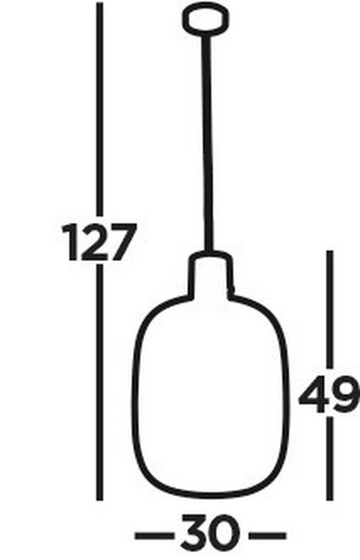 HÄNGLAMPA Barrel 30/127 cm  - svart, Design, metall/glas (30/127cm)