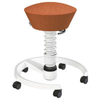 BÜROHOCKER Wollmischung mel. Orange, Rot, Weiß  - Rot/Orange, Basics, Kunststoff/Textil (55/45,66/55cm) - Aeris