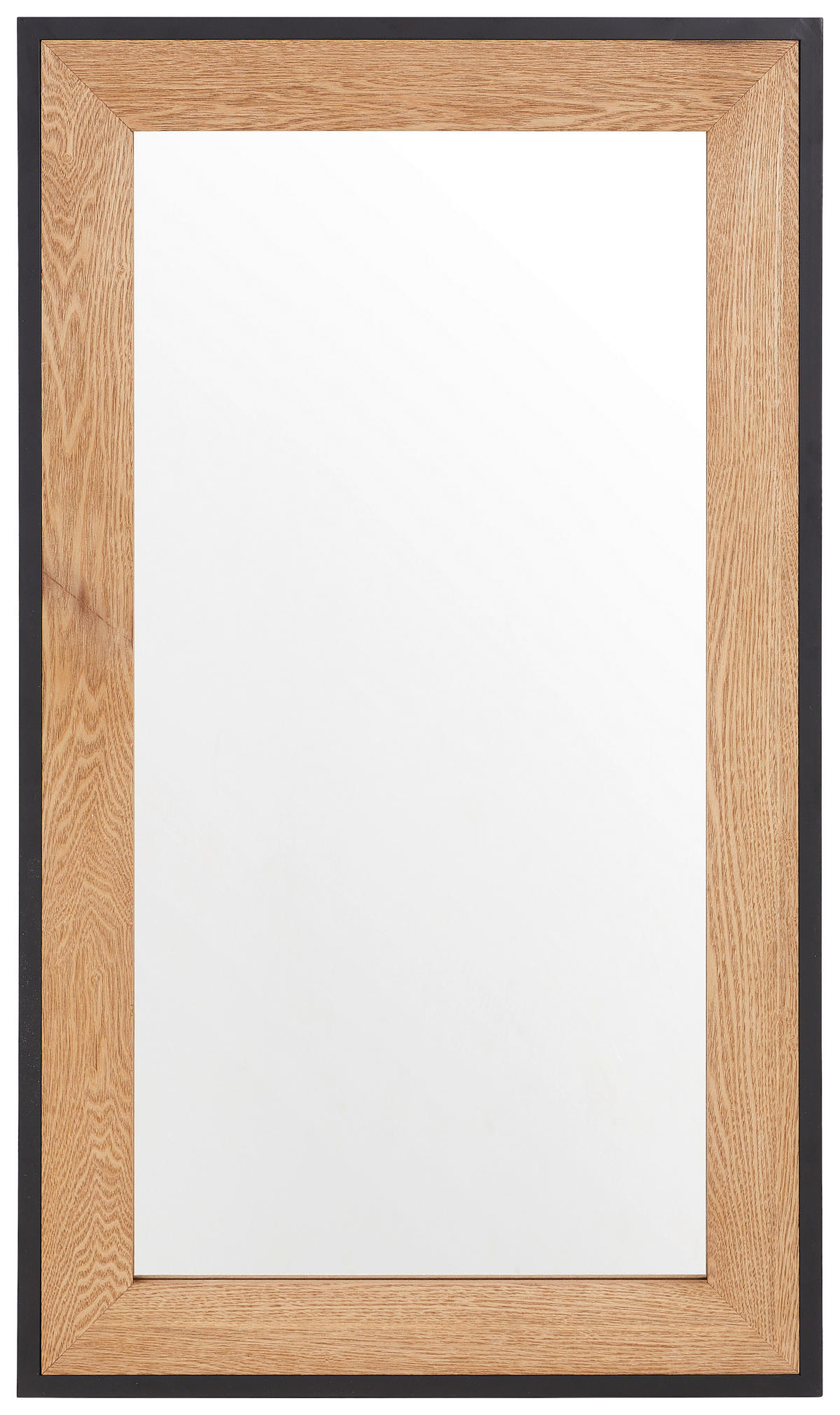 OGLINDĂ DE PERETE 70/120/2 cm    - culoare natur/negru, Design, sticlă/lemn (70/120/2cm) - MID.YOU