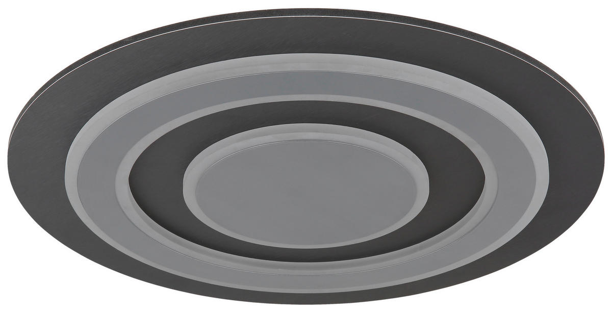 DECKENLEUCHTE 40 W  48/5,2 cm    - Anthrazit/Opal, Design, Kunststoff/Metall (48/5,2cm) - Novel