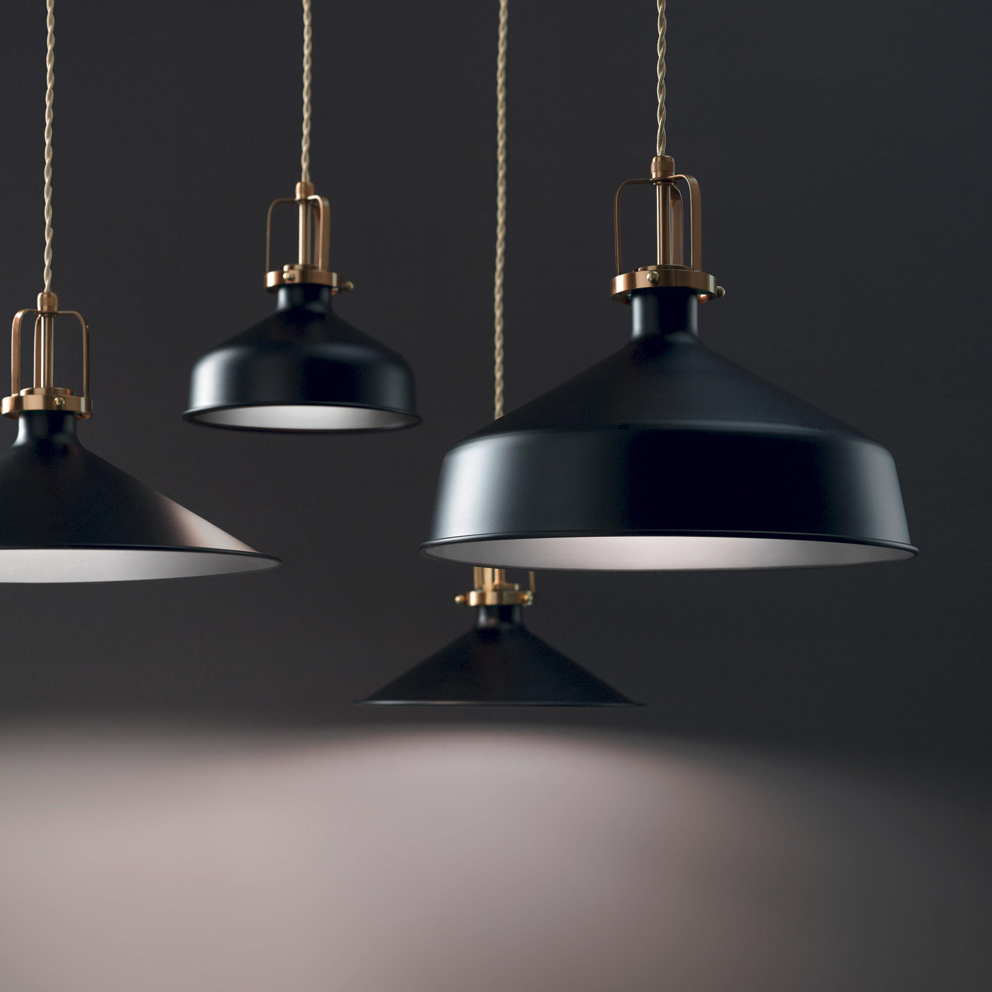 HÄNGELEUCHTE Nero 33/52-21,5 cm   - Schwarz, KONVENTIONELL, Metall (33/52-21,5cm) - Ideal Lux