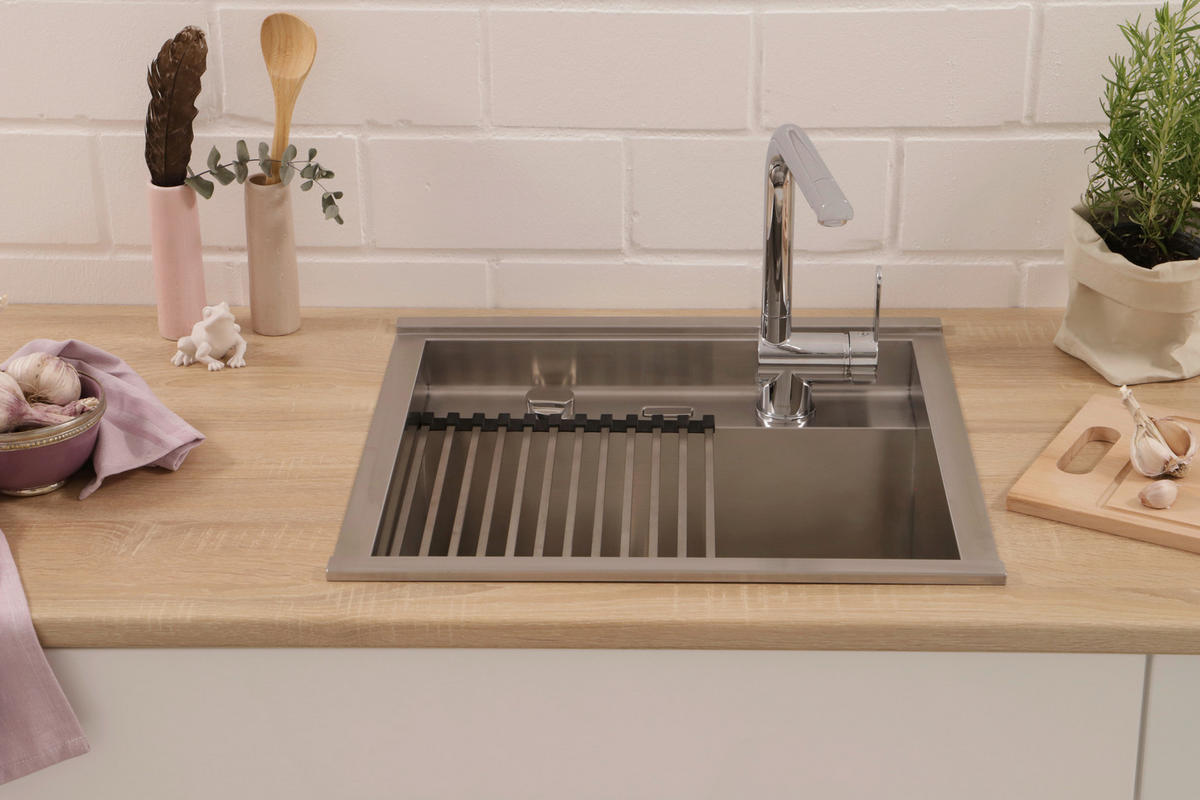 DISKHO 17501000520500100-80  - stålfärgad, Basics, metall (52/24,5/50cm) - Respekta
