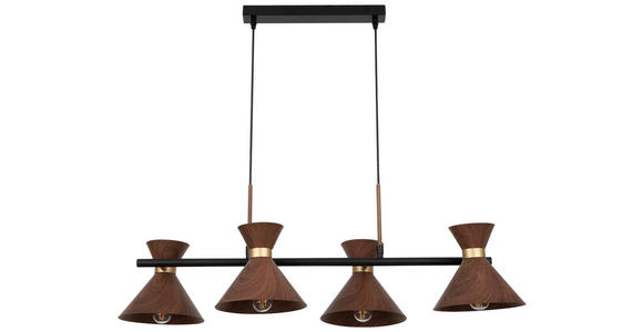 HÄNGELEUCHTE 85/32/120,5 cm  - Walnussfarben, Trend, Metall (85/32/120,5cm) - Novel