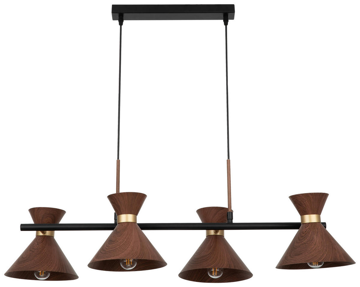 HÄNGELEUCHTE 85/32/120,5 cm  - Walnussfarben, Trend, Metall (85/32/120,5cm) - Novel