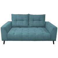 BIGSOFA Cord Petrol  - Petrol/Schwarz, KONVENTIONELL, Textil/Metall (246/100/116cm) - Carryhome