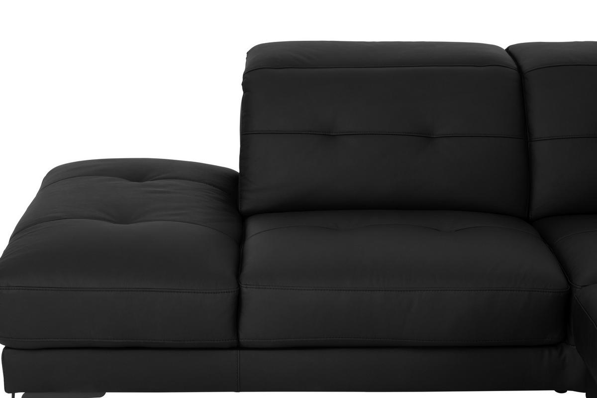 CloseUp von MID.YOU ECKSOFA Schwarz Echtleder.