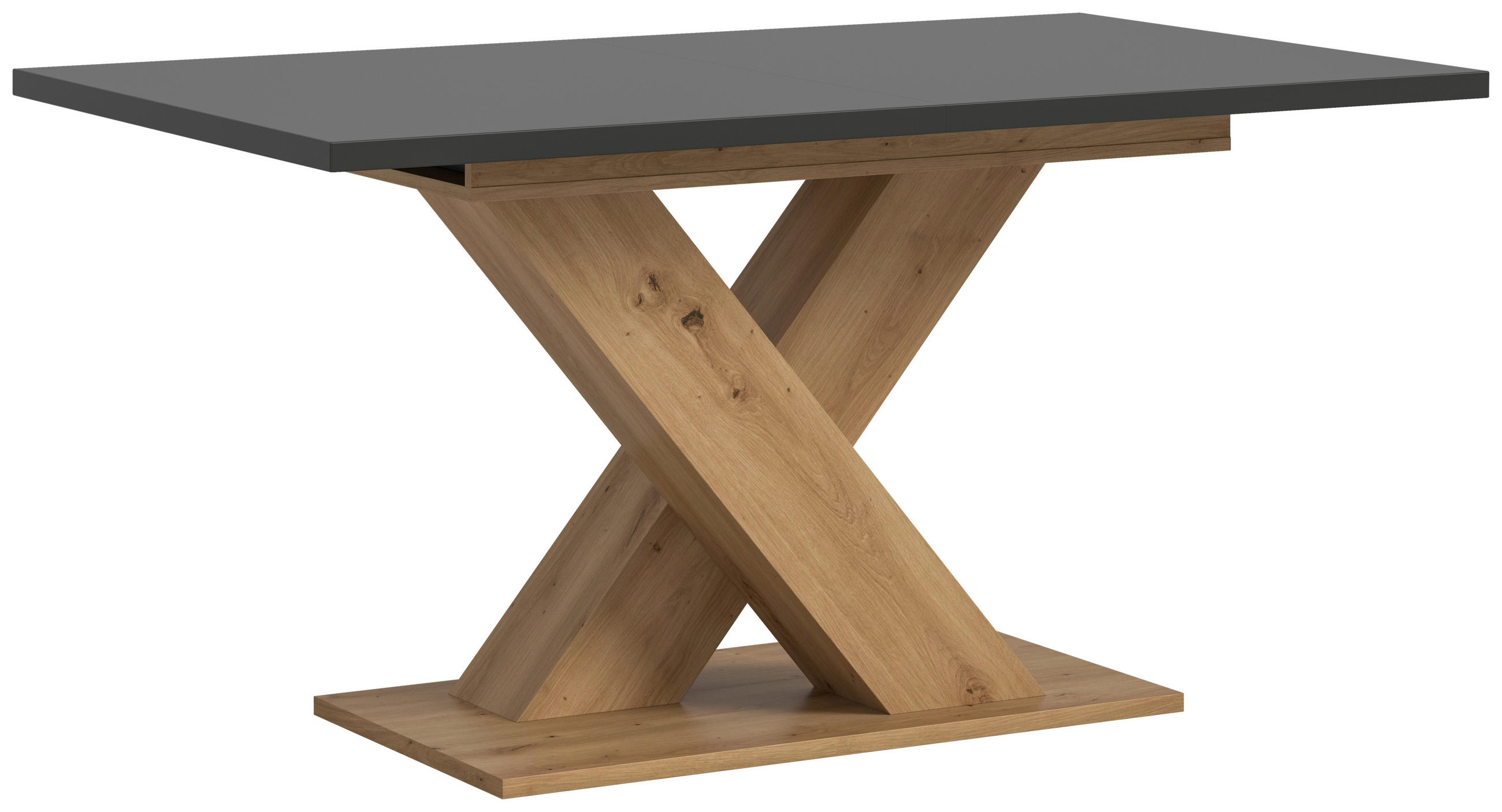 AUSZIEHTISCH Grau rechteckig  ausziehbar  - Eiche Artisan/Grau, KONVENTIONELL, Holzwerkstoff (150-190/76/90cm)