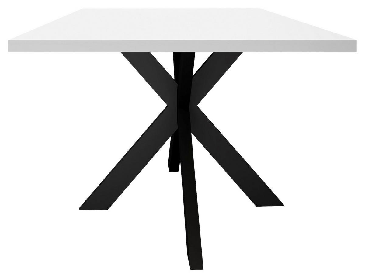ESSTISCH in Metall, Holzwerkstoff 180/90/78 cm   - Schwarz/Weiß, MODERN, Holzwerkstoff/Metall (180/90/78cm) - Livetastic