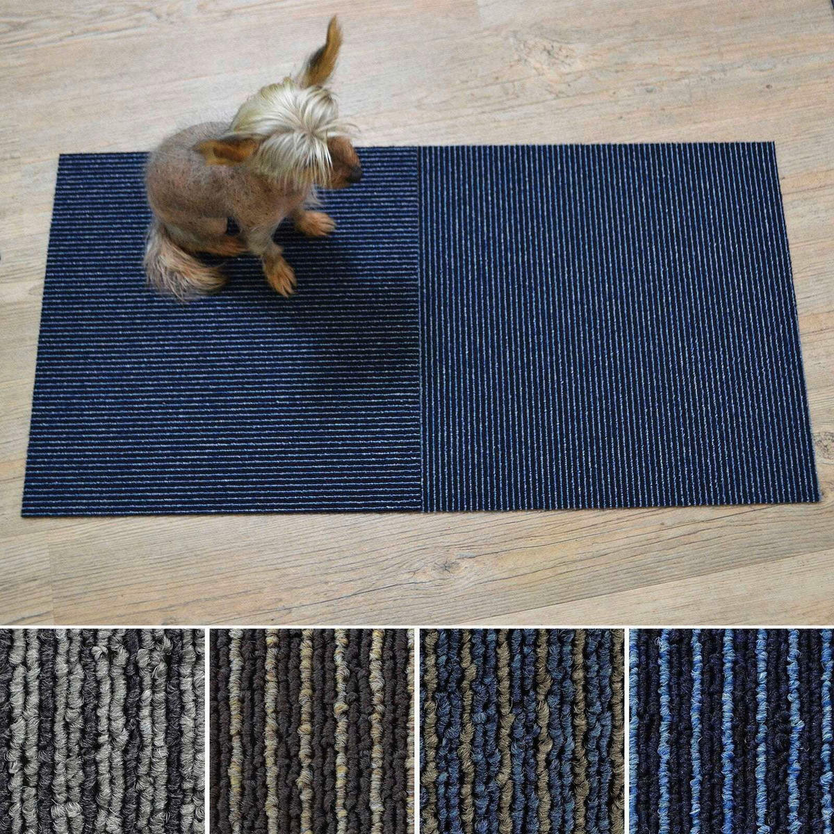 TEPPICHFLIESE - Dunkelblau, Basics, Kunststoff/Textil (50/50cm) - Esposa