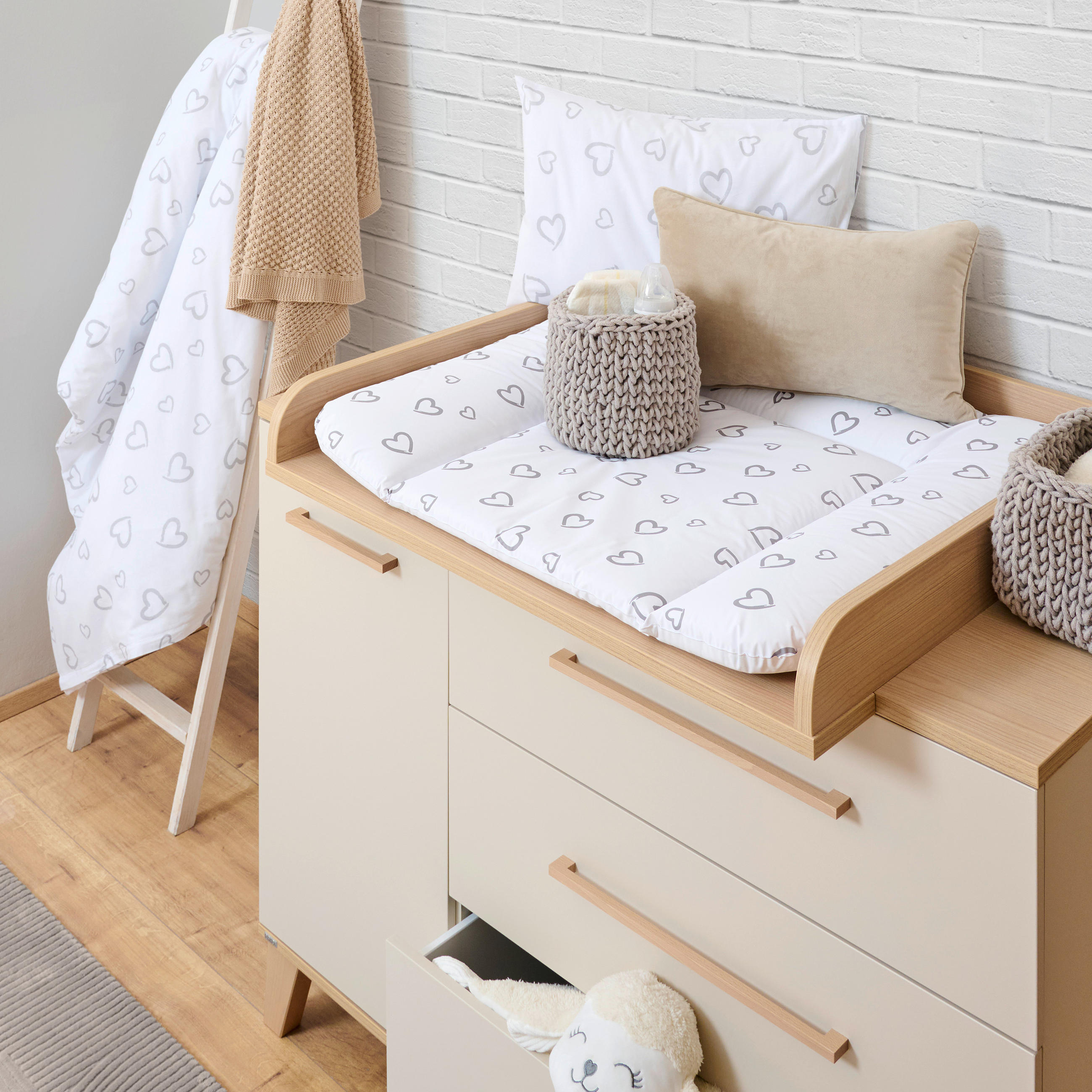 PŘEBALOVACÍ PODLOŽKA, 85/72 cm - vícebarevná, Basics, plast (85/72cm) - My Baby Lou