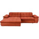 ECKSOFA in Mikrofaser Orange  180/265 cm  - Chromfarben/Orange, Design, Textil/Metall (180/265cm) - Carryhome
