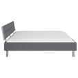 BETT 180/200 cm  in Grau  - Alufarben/Grau, Design, Holzwerkstoff/Metall (180/200cm) - Carryhome
