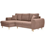 ECKSOFA in Webstoff Altrosa  - Altrosa/Naturfarben, KONVENTIONELL, Holz/Textil (145/250cm) - Carryhome