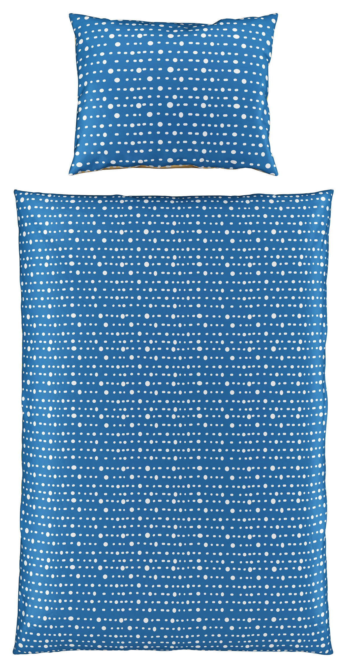 POSTELJINA SA DVA LICA 140/200 cm saten plava, narandžasta  - plava/narandžasta, Konvencionalno, tekstil (140/200cm) - Esposa