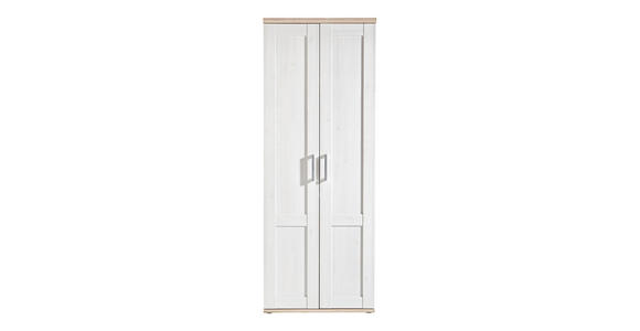 GARDEROBENSCHRANK in 76/200/38 cm - Eichefarben/Silberfarben, Design, Holzwerkstoff/Kunststoff (76/200/38cm) - Xora