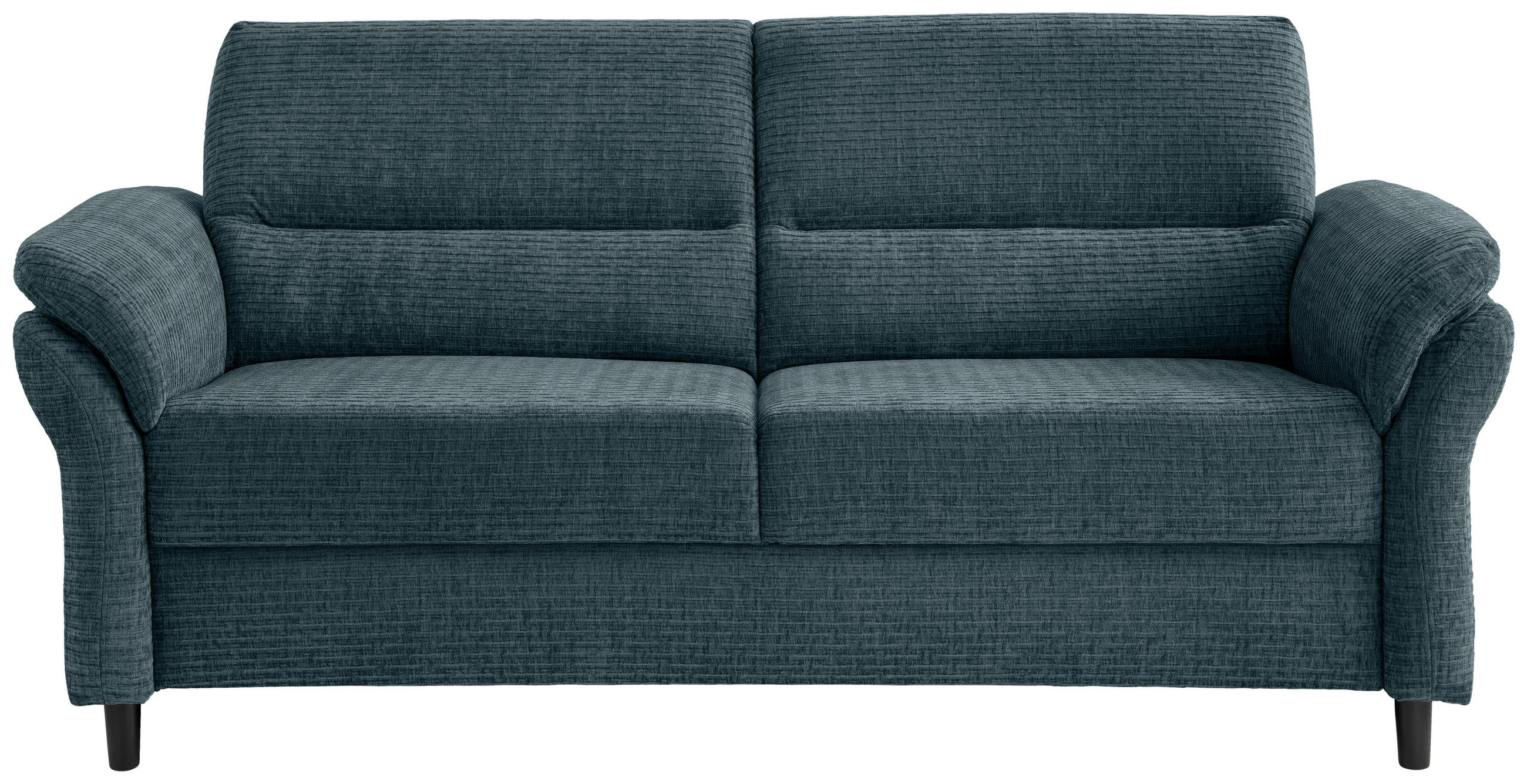3-SITZER-SOFA Mikrofaser Blau  - Blau/Schwarz, MODERN, Holz/Textil (192/90/89cm) - Livetastic