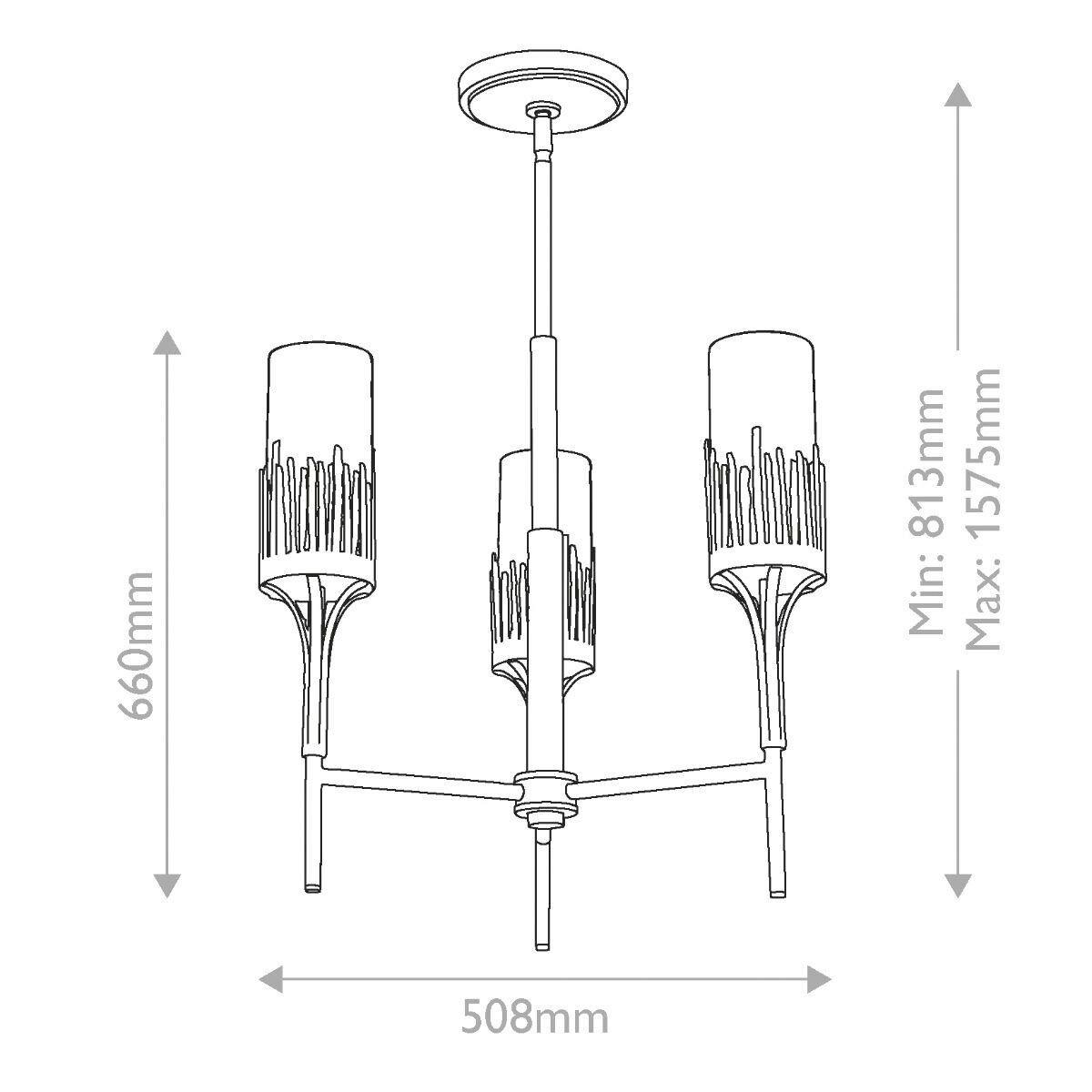 KRONLEUCHTER Quintiesse 81,3/50,8/50,8 cm  - Goldfarben, KONVENTIONELL, Glas/Metall (81,3/50,8/50,8cm) - Elstead Lighting