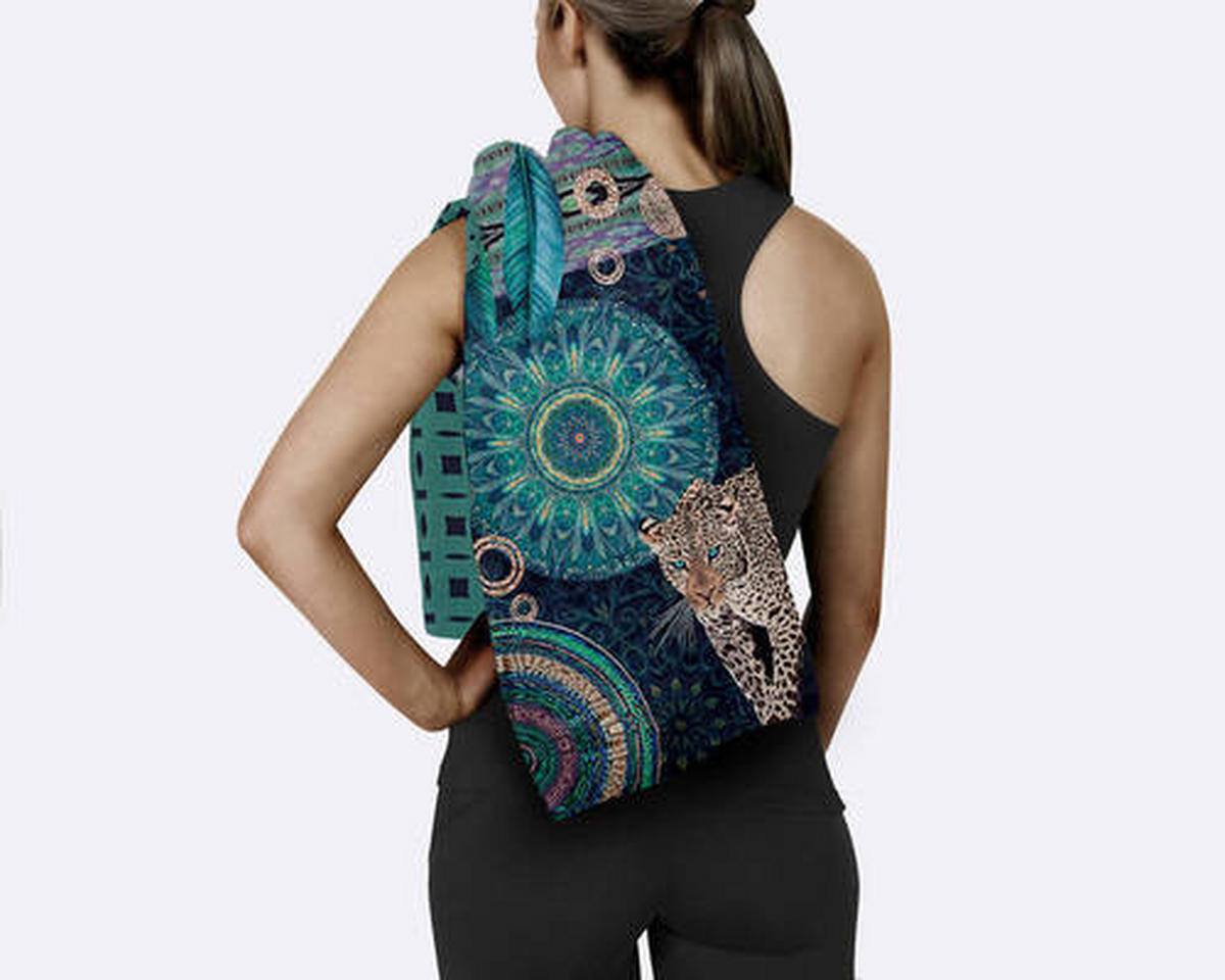SPORTHANDTUCH 75/180 cm Blau, Grün, Petrol  - Blau/Petrol, Trend, Textil (75/180cm)