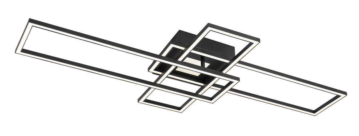 Plafonieră Cu Led 50 W    98/51/9 cm  - alb/negru, Trend, plastic/metal (98/51/9cm) - Novel