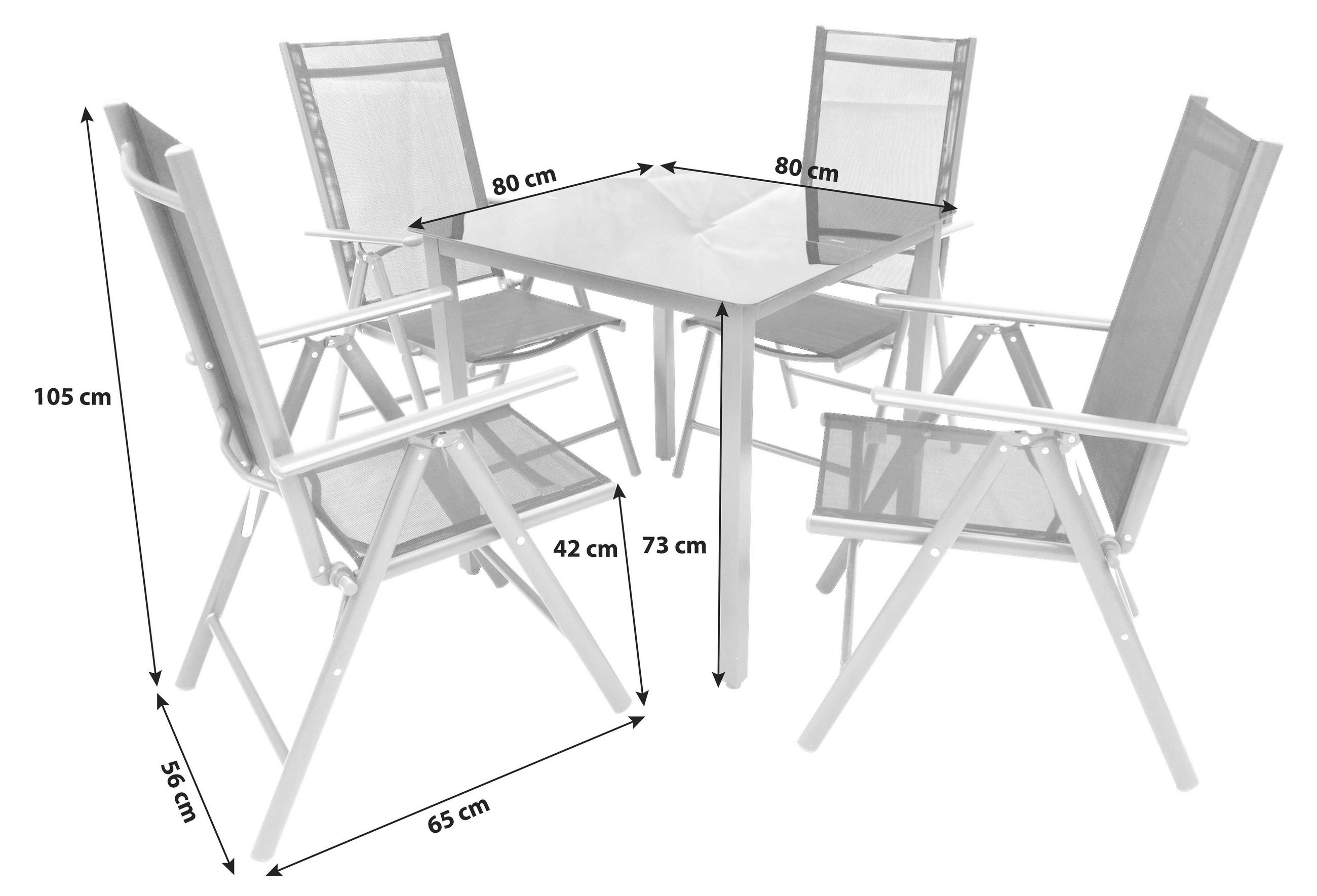 TRÄDGÅRDSGRUPP  - svart, Basics, metall (80/73/80cm) - MID.YOU