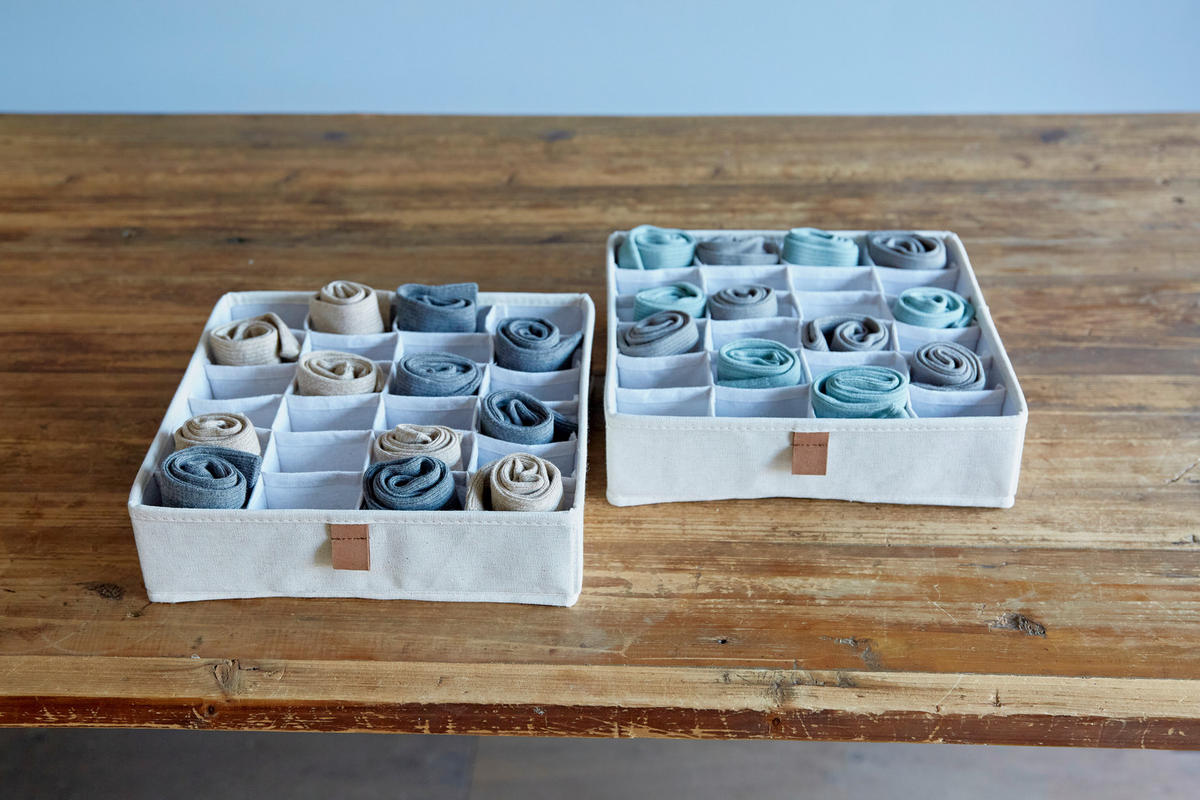 ORGANIZER  - Beige, Basics, Karton/Textil (30/30/8cm) - Store It