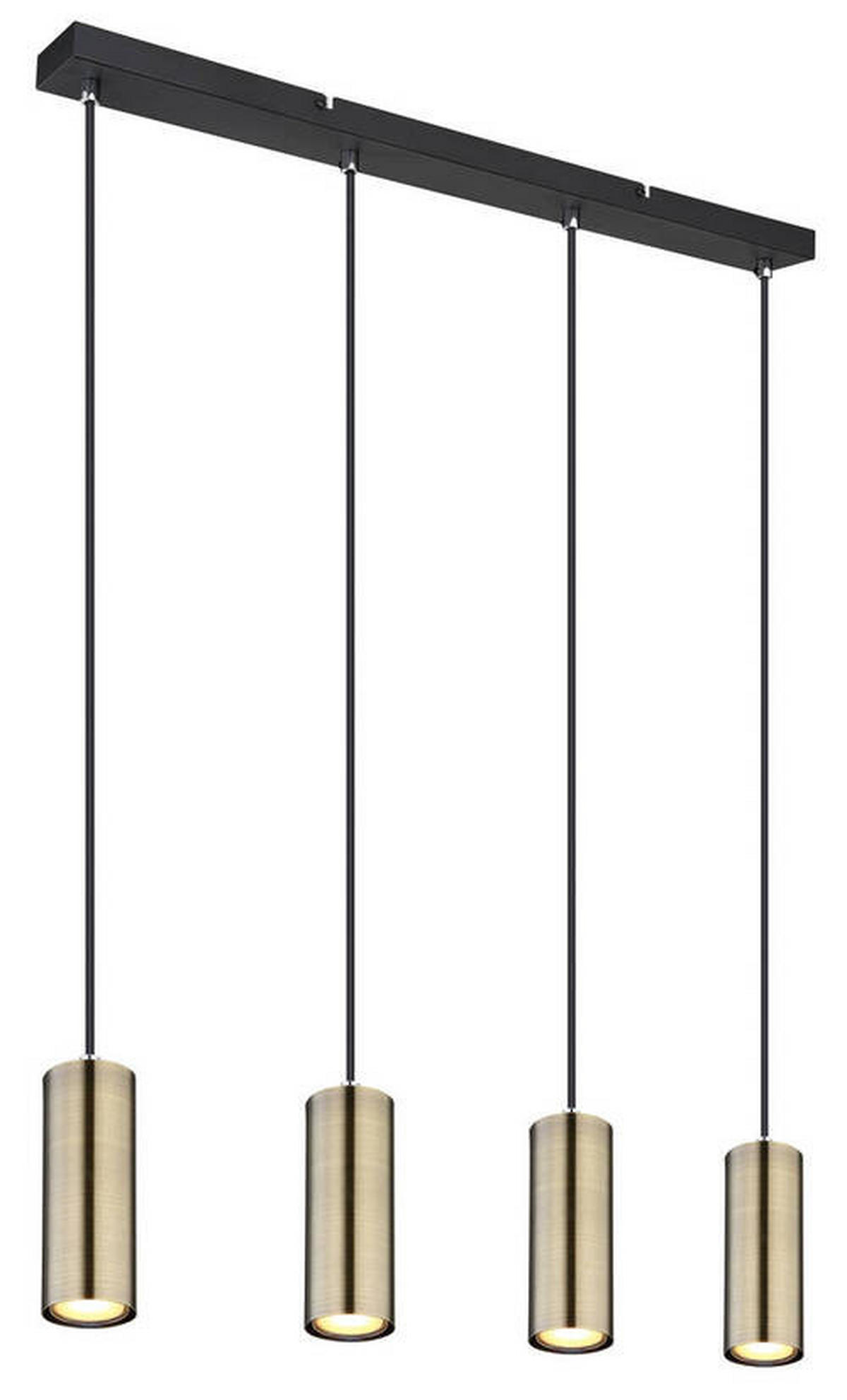 FÜGGŐLÁMPA 65/6/120 cm  - fekete/sárgarézszínű, Design, fém (65/6/120cm) - Globo