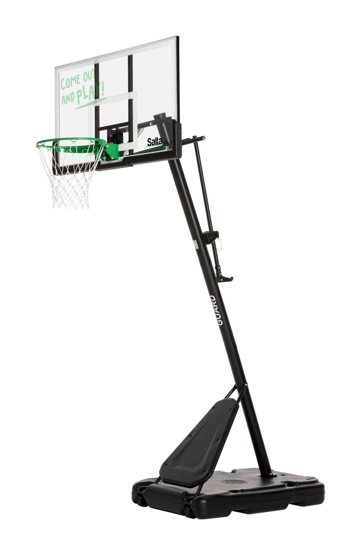 BASKETBALLSTÄNDER - Schwarz/Grün, KONVENTIONELL, Kunststoff/Metall (138/296-371/240cm) - Salta