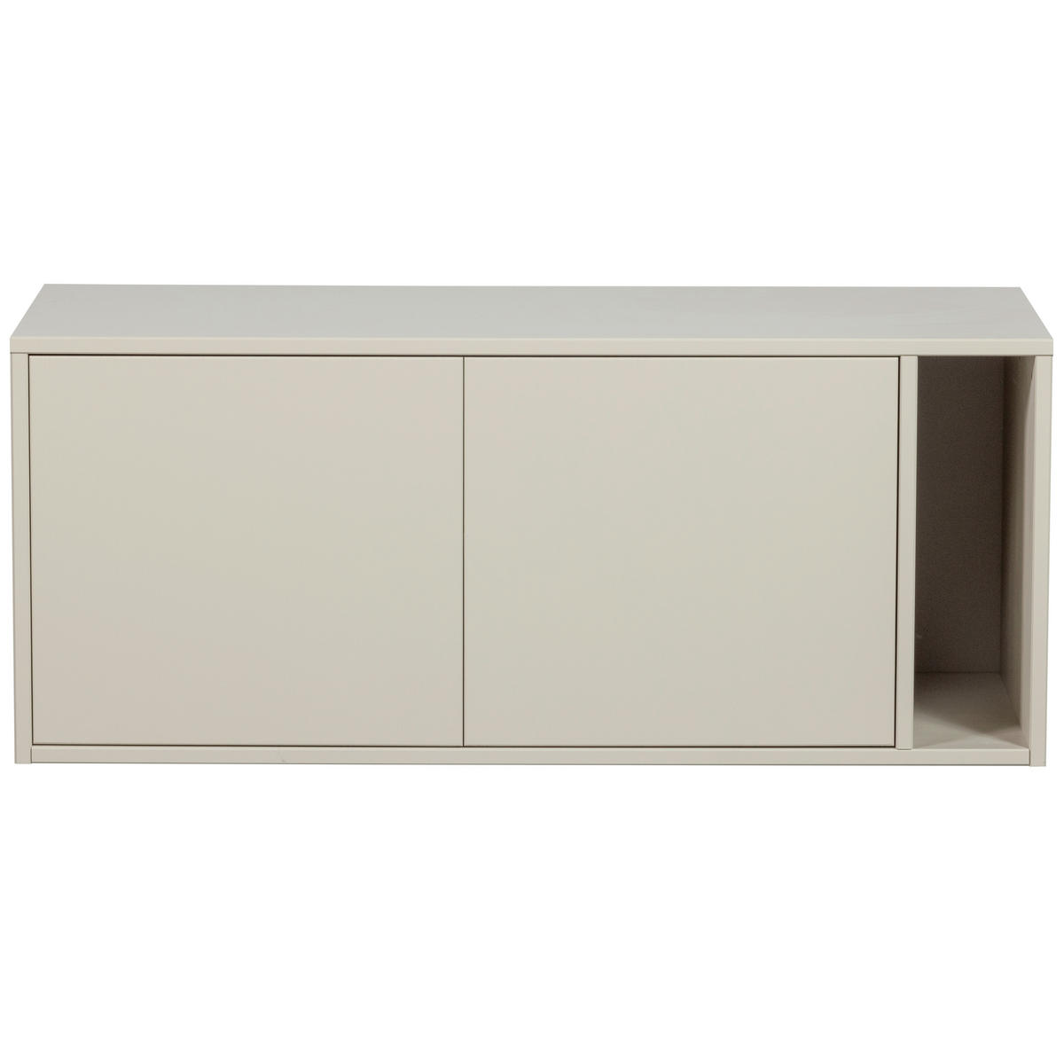 LOWBOARD Settle down 108/45/44 cm  stehend, spiegelbildliche Montage möglich  - Grau, Design, Holz (108/45/44cm) - Livetastic