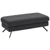 HOCKER in Textil Grau  - Schwarz/Grau, Design, Textil/Metall (130/47/65cm) - Beldomo System