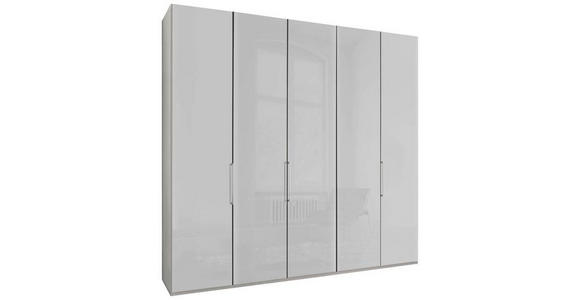 DREHTÜRENSCHRANK 250/216/58 cm 5-türig  - Chromfarben/Weiß, KONVENTIONELL, Glas/Holzwerkstoff (250/216/58cm) - Dieter Knoll