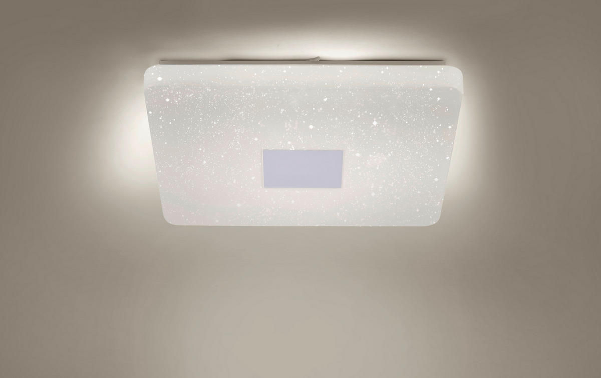 LED SVJETILJKA STROPNA  - srebrne boje, Design, metal/plastika (60/60/9,5cm)