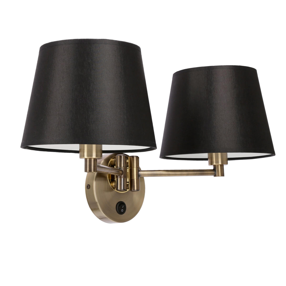 WANDLEUCHTE Ibis 48/25/25 cm   - Schwarz/Bronzefarben, KONVENTIONELL, Kunststoff/Metall (48/25/25cm)