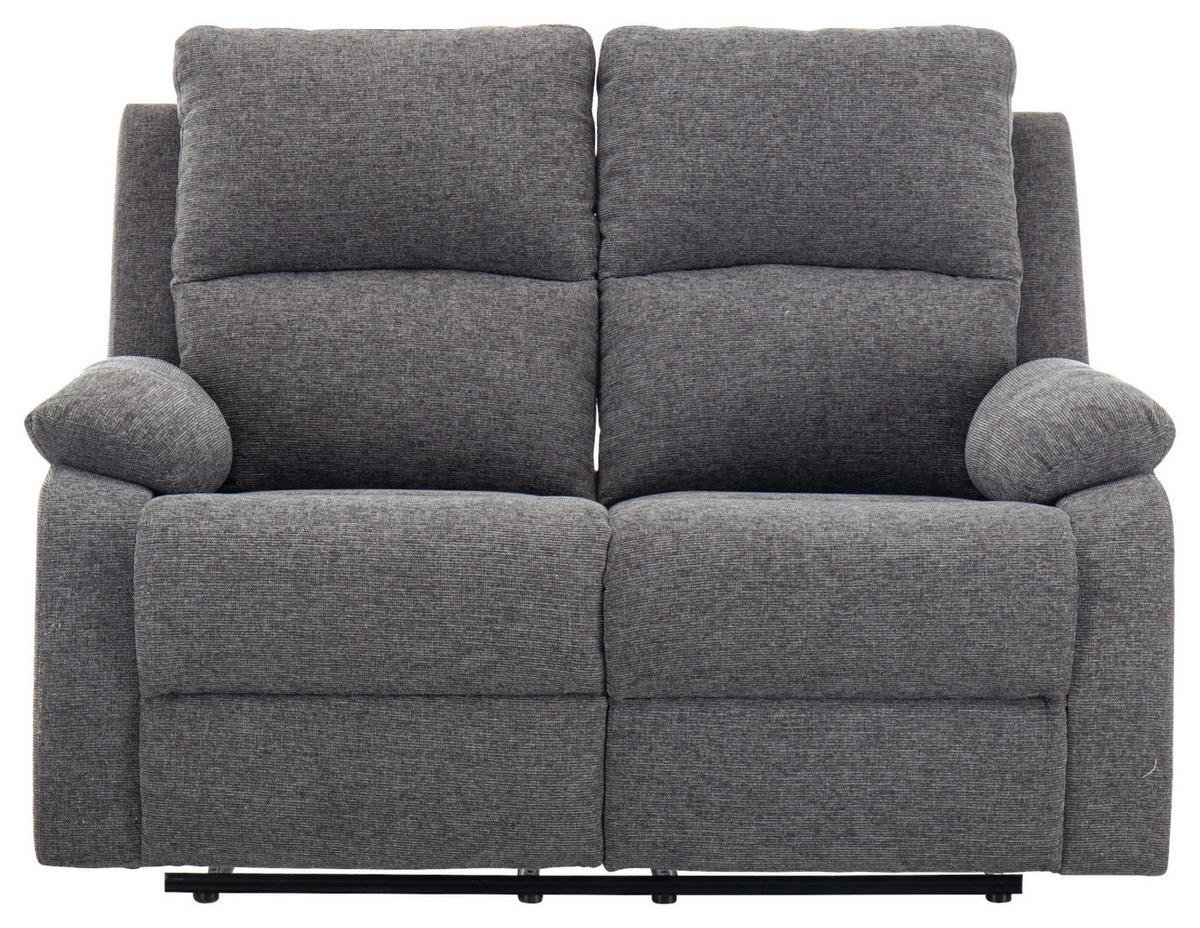 SITZGARNITUR VERONA Leinenoptik Dunkelgrau  - Dunkelgrau/Schwarz, Design, Kunststoff/Textil (84,5/133,5/100,5/92cm) - Livetastic