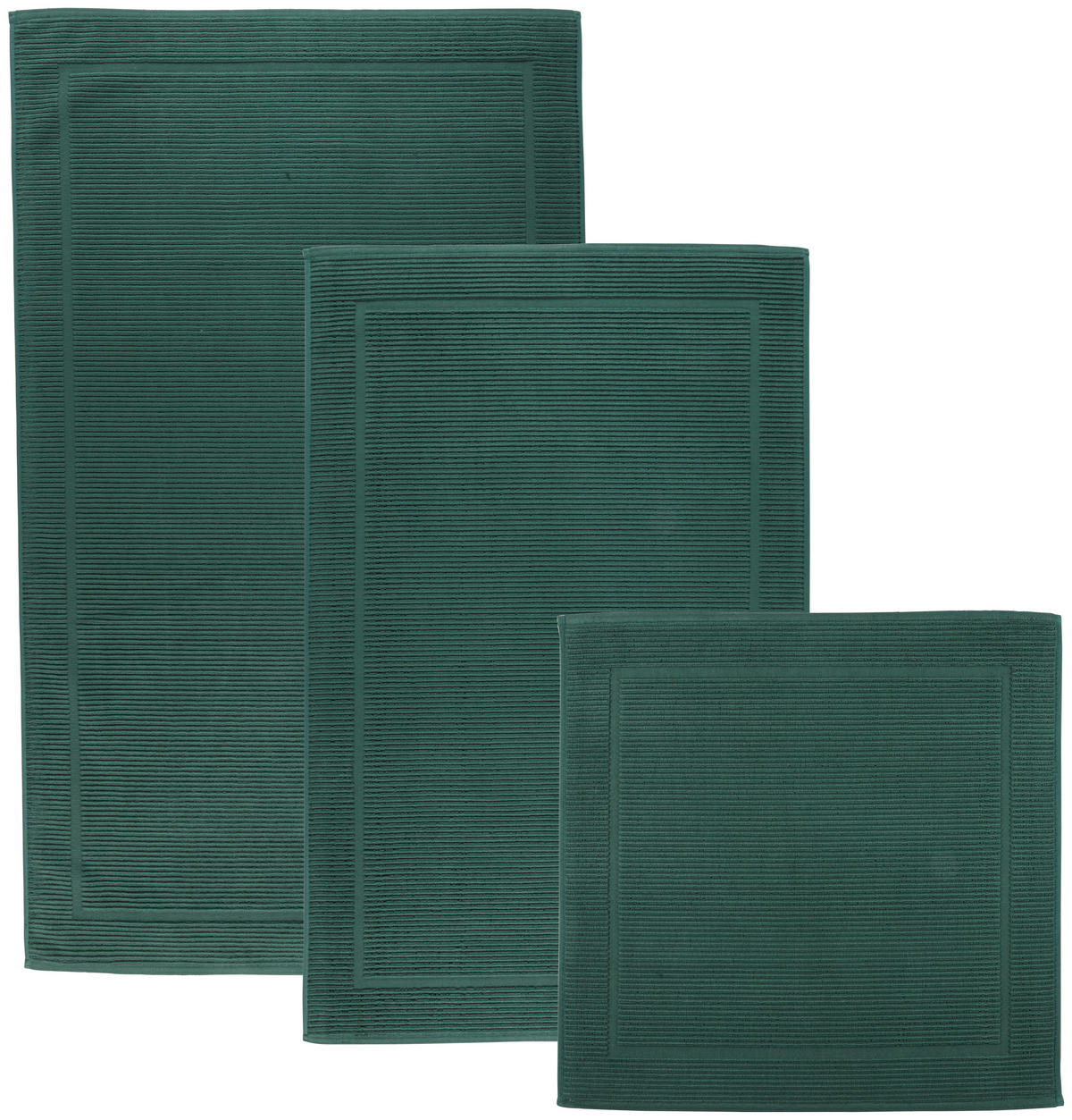 KOUPELNOVÁ PŘEDLOŽKA, 60/100 cm - tmavě zelená, Basics, textil (60/100cm) - Bio:Vio