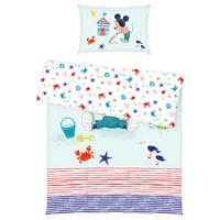 BABYBETTWÄSCHESET 100/130 cm  - Weiss/Rot, Konventionell, Textil (100/130cm) - Herding