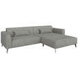 ECKSOFA  in Chenille Greige  300/190 cm  - Hellbraun/Greige, MODERN, Textil/Metall (300/190cm) - Carryhome