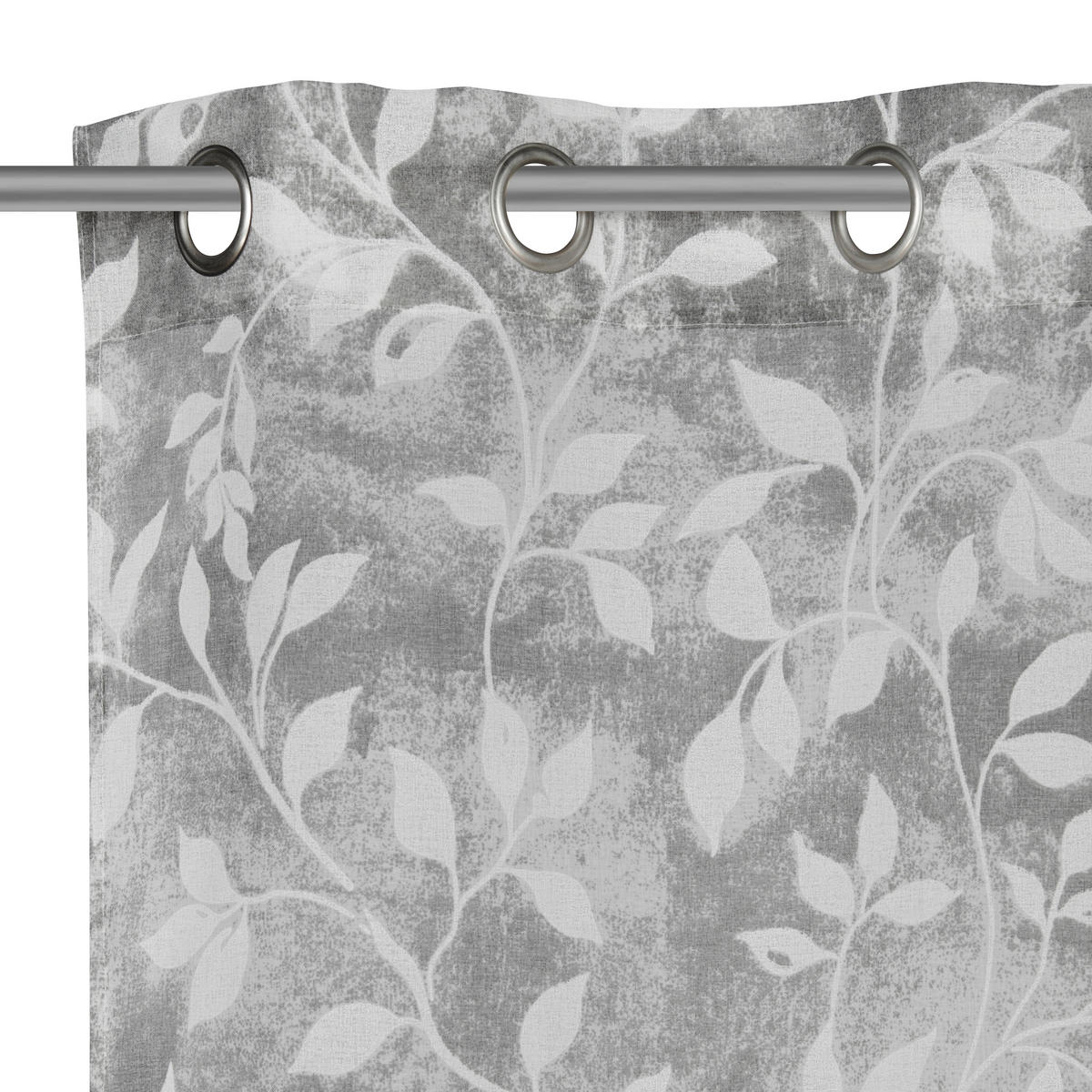 ÖSENVORHANG halbtransparent  - Weiß/Grau, Design, Textil (135/245cm) - Esposa