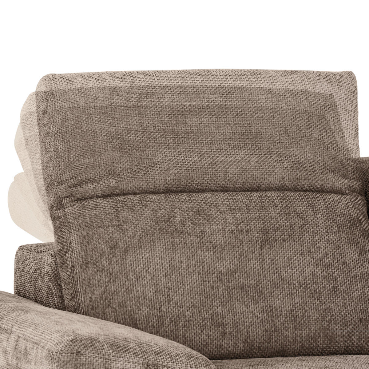 ECKSOFA in Struktur Schlammfarben  - Schlammfarben/Schwarz, Modern, Textil/Metall (283/194cm) - MID.YOU