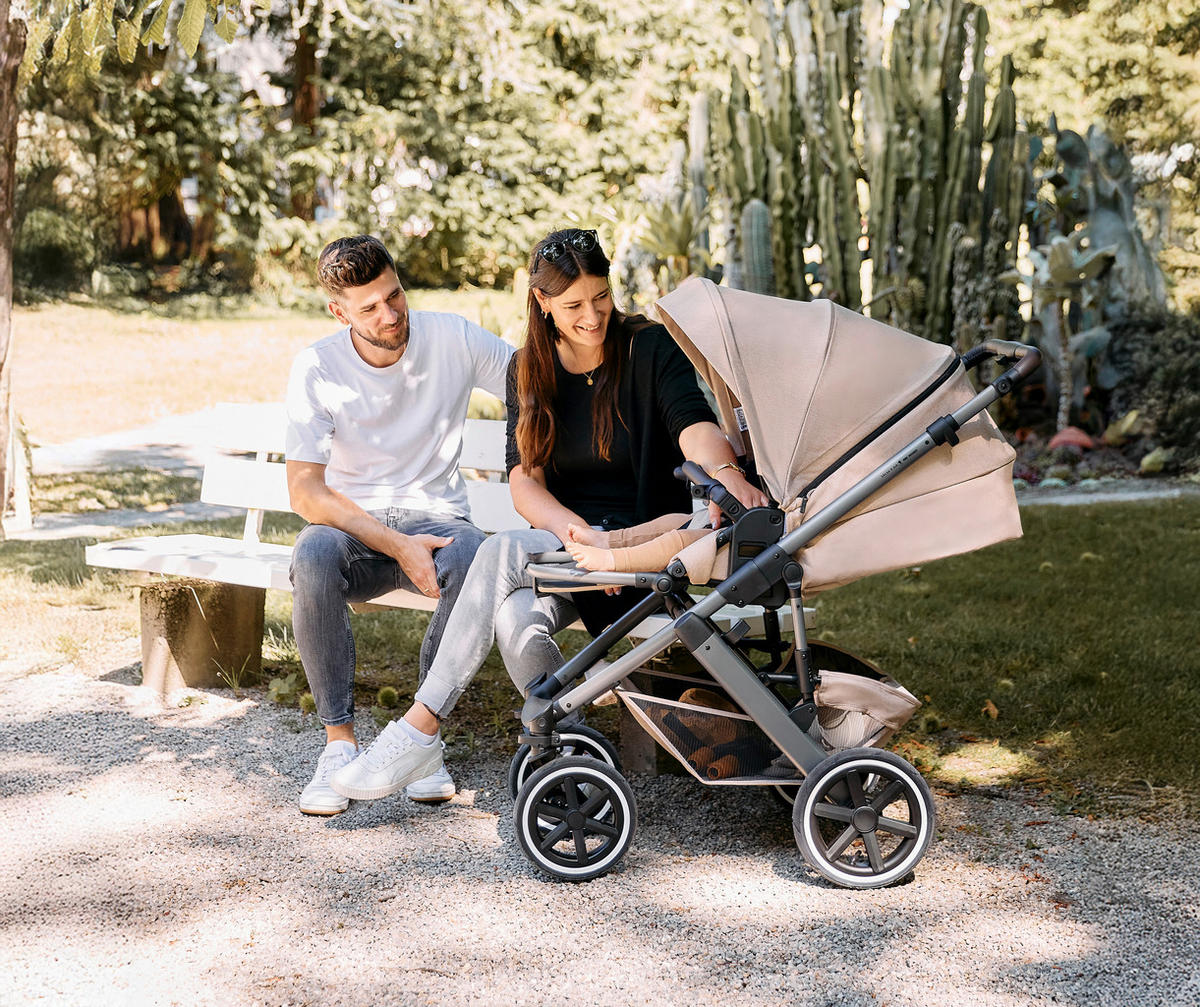 KOMBIKINDERWAGEN Salsa 5 Air  - Beige, Basics, Textil/Metall (63/118/95.5cm) - ABC Design