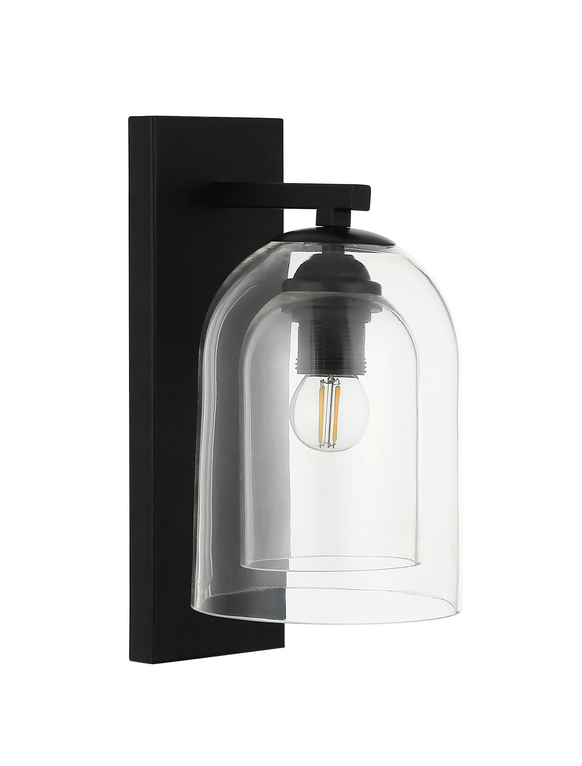 WANDLEUCHTE Elaris 31/15/19 cm  - Transparent, Design, Glas (31/15/19cm)