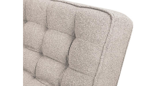 SITZBANK 183/90/79 cm Webstoff Champagner Eiche vollmassiv  - Champagner/Eichefarben, Design, Holz/Textil (183/90/79cm) - Linea Natura