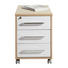 ROLLCONTAINER Eichefarben, Weiß - Eichefarben/Silberfarben, Design, Kunststoff (43/59/65cm)