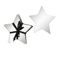 GLASUNDERLÄGG SET 4 delar  - klar/svart, Lifestyle, glas/textil (18/1,2cm) - X-Mas