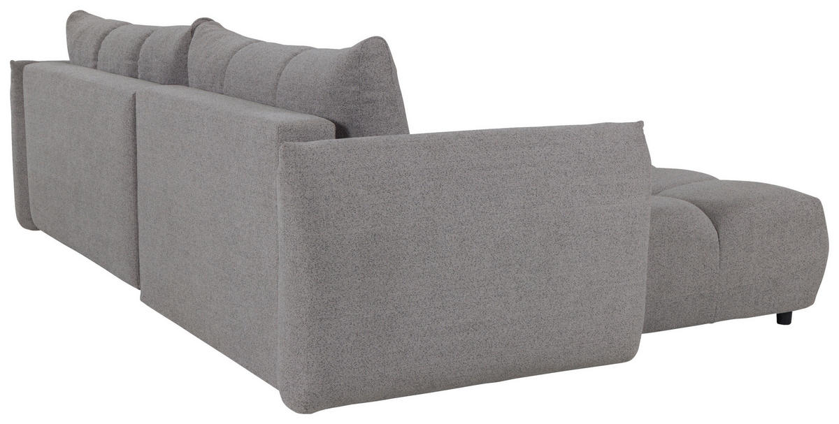 ROHOVÁ ROZKLÁDACÍ POHOVKA, plast, textil, kompozitní dřevo, šedá - šedá/černá, Konvenční, kompozitní dřevo/textil (273/188cm) - Livetastic