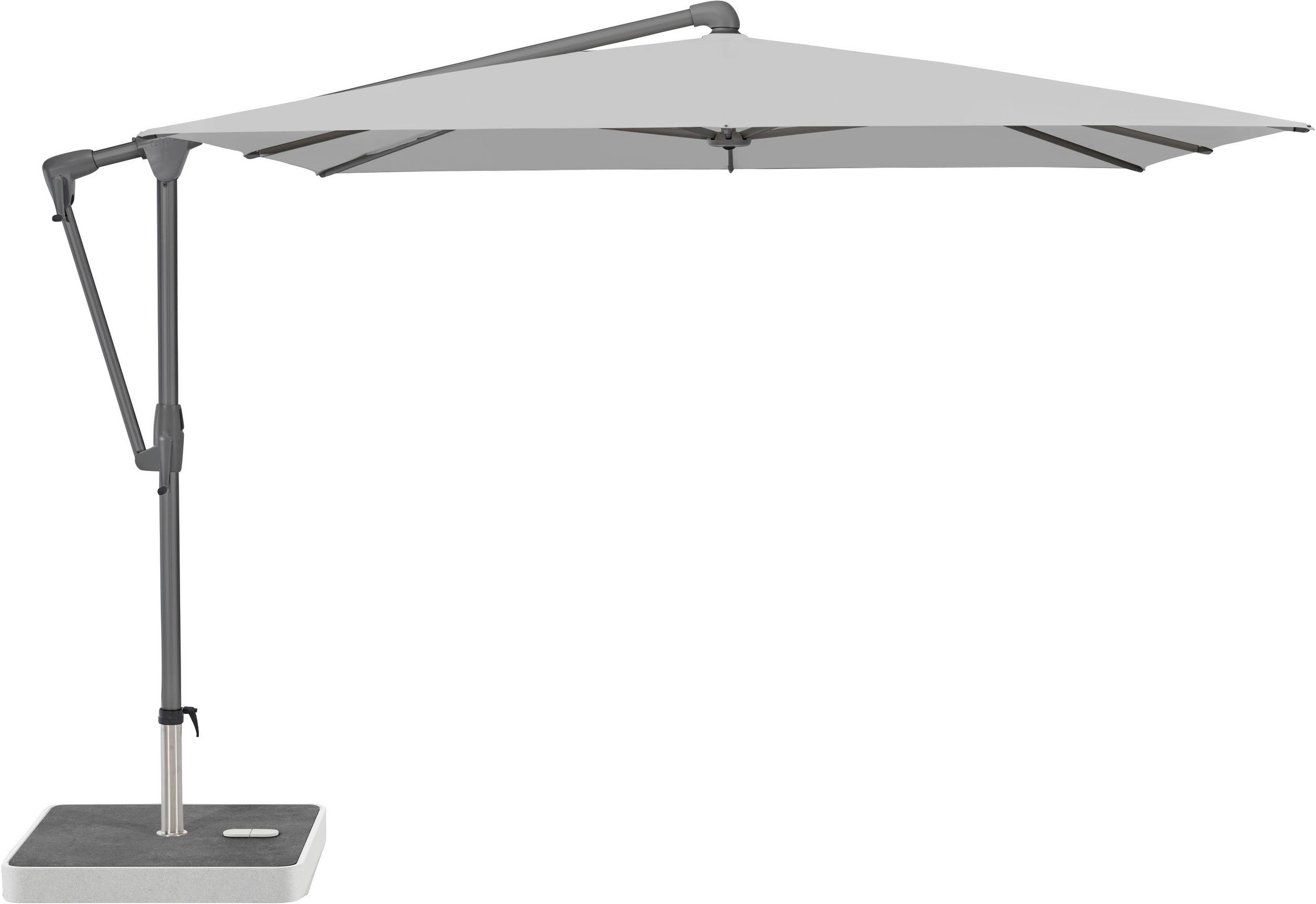 AMPELSCHIRM 270x270 cm Graphitfarben  - Anthrazit/Graphitfarben, Basics, Textil/Metall (270/270cm) - Glatz